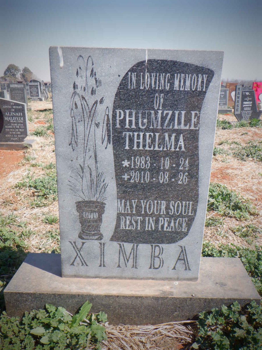 XIMBA Phumzile Thelma 1983-2010
