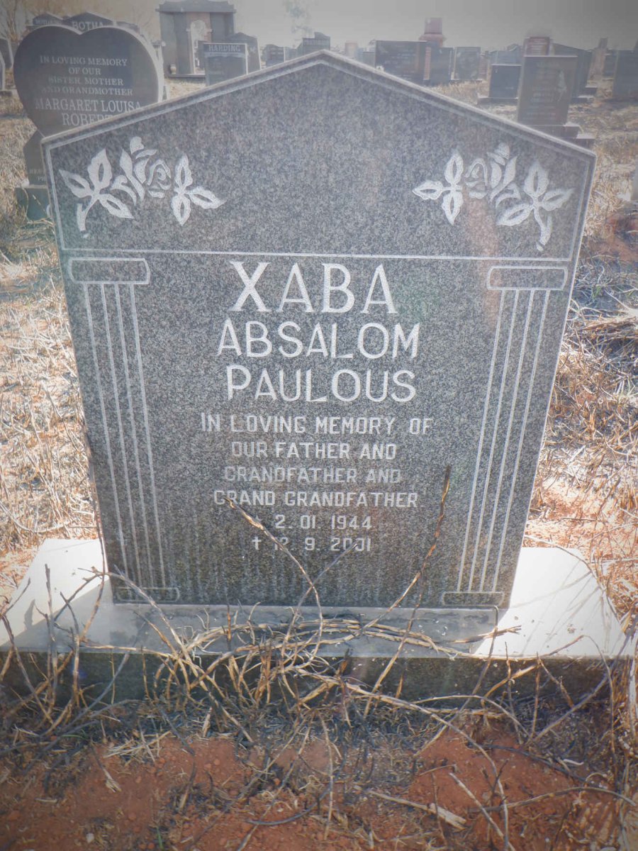 XABA Absalom Paulous 1944-2001