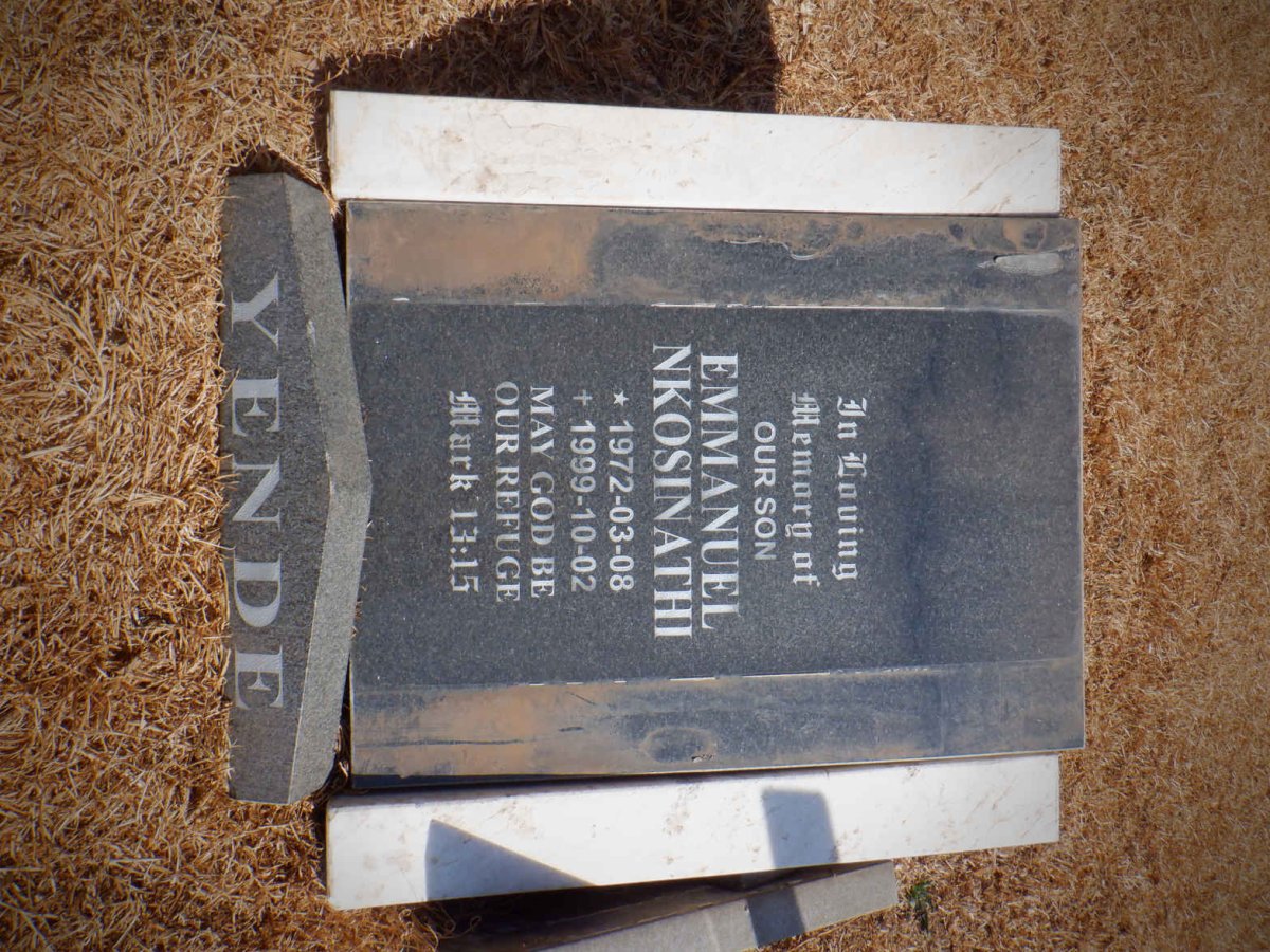 YENDE Emmanuel Nkosinathi 1972-1999