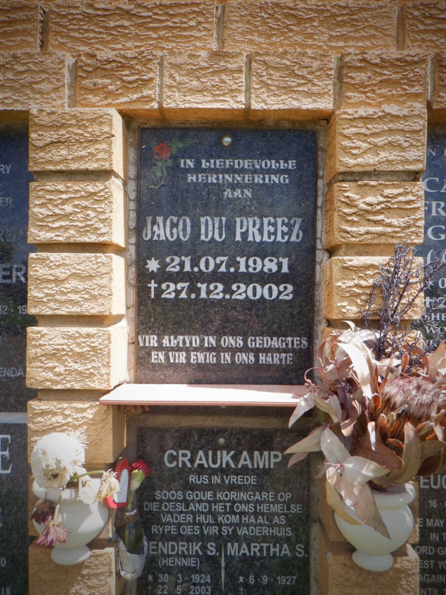 PREEZ Jaco, du 1981-2002 