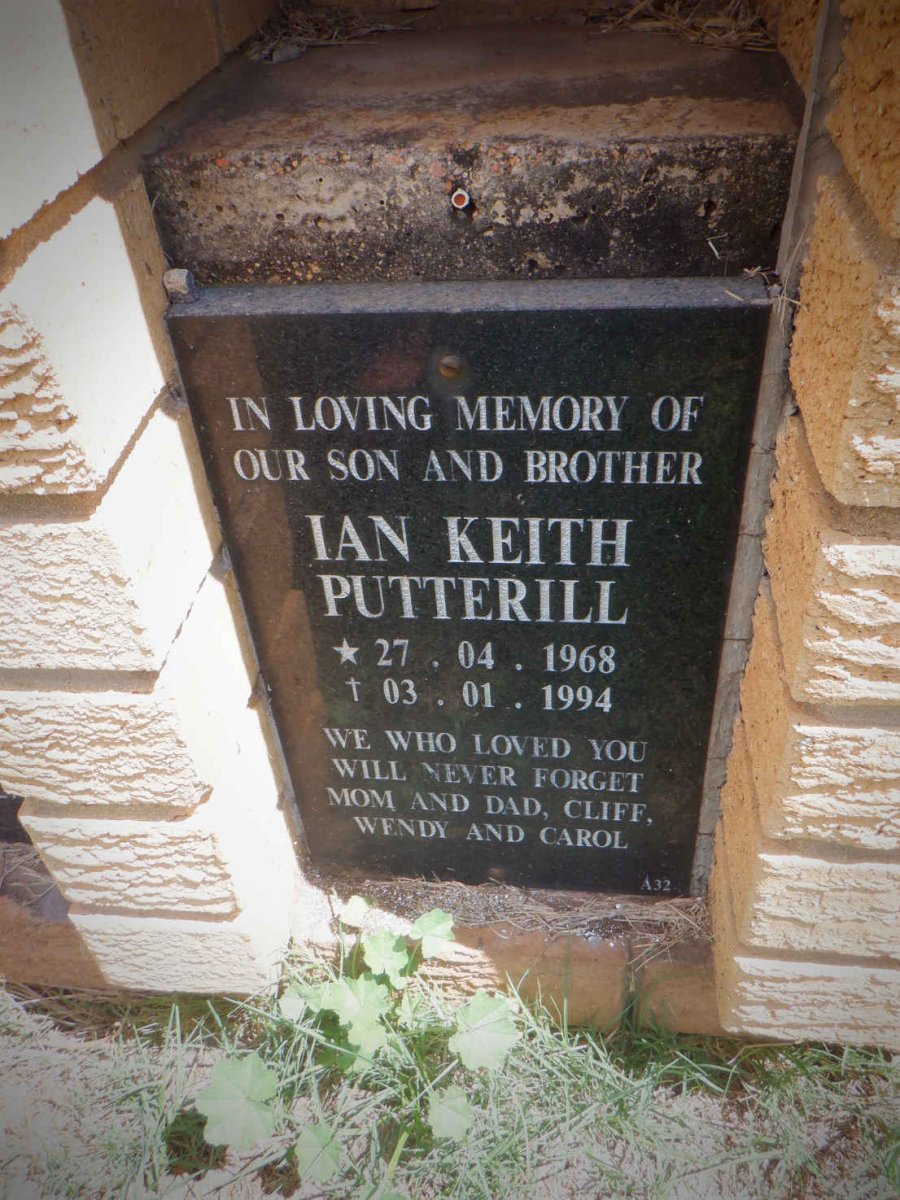 PUTTERILL Ian Keith 1968-1994 