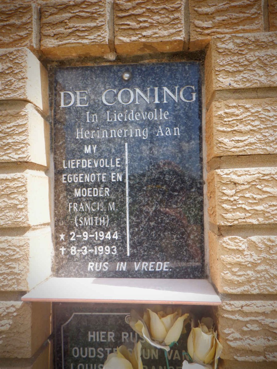 CONING Francis M., de nee SMITH 1944-1993 