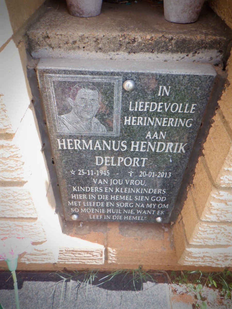 DELPORT Hermanus Hendrik 1945-2013 
