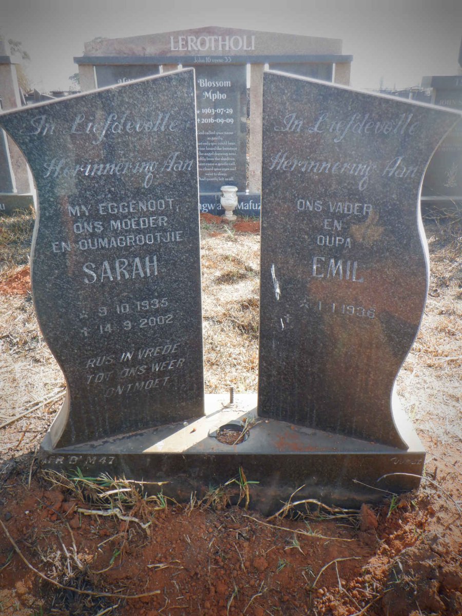 ? Emil 1936- &amp; Sarah 1935-2002