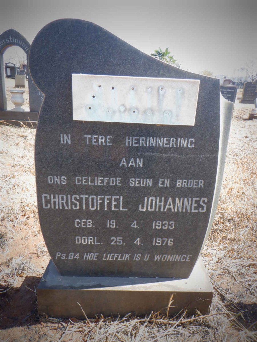? Christoffel Johannes 1933-1976