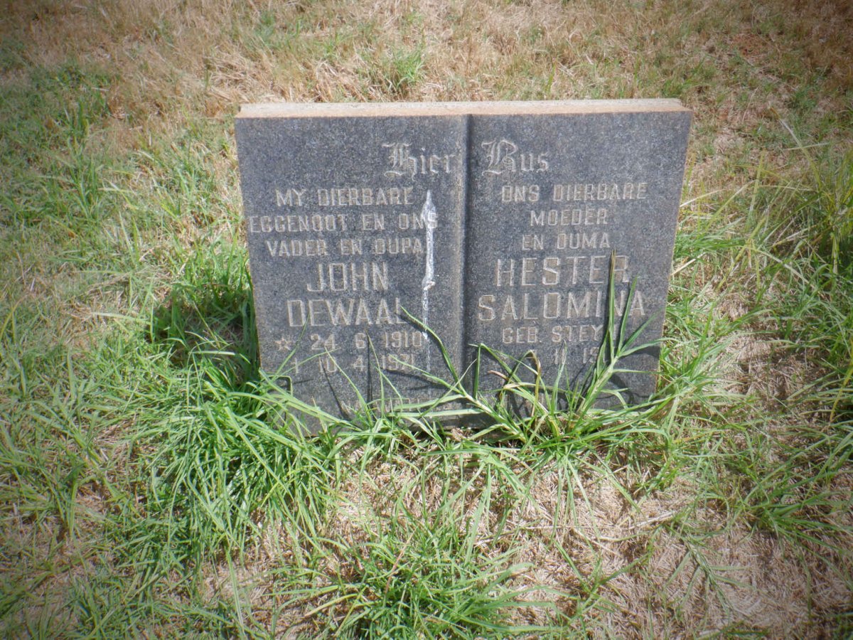 ? John Dewaal 1910-1971 &amp; Hester Salomina STEYN 19??