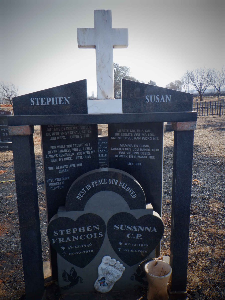 ? Stephen Francois 1946-2010 &amp; Susanna C.P. 1953-2016