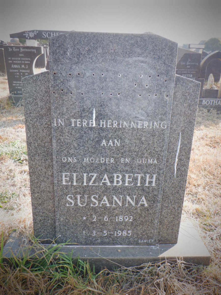 ? Elizabeth Susanna 1892-1985