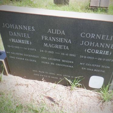 ? Johannes Daniel 1915-1973 &amp; Alida Fransiena Magrieta 1915-1995 :: ? Cornelius Johannes 1953-1973