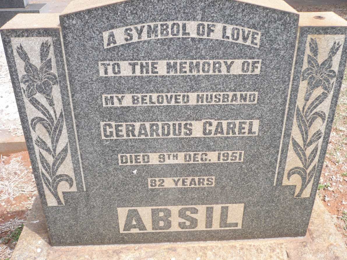 ABSIL Gerardus Carel -1951
