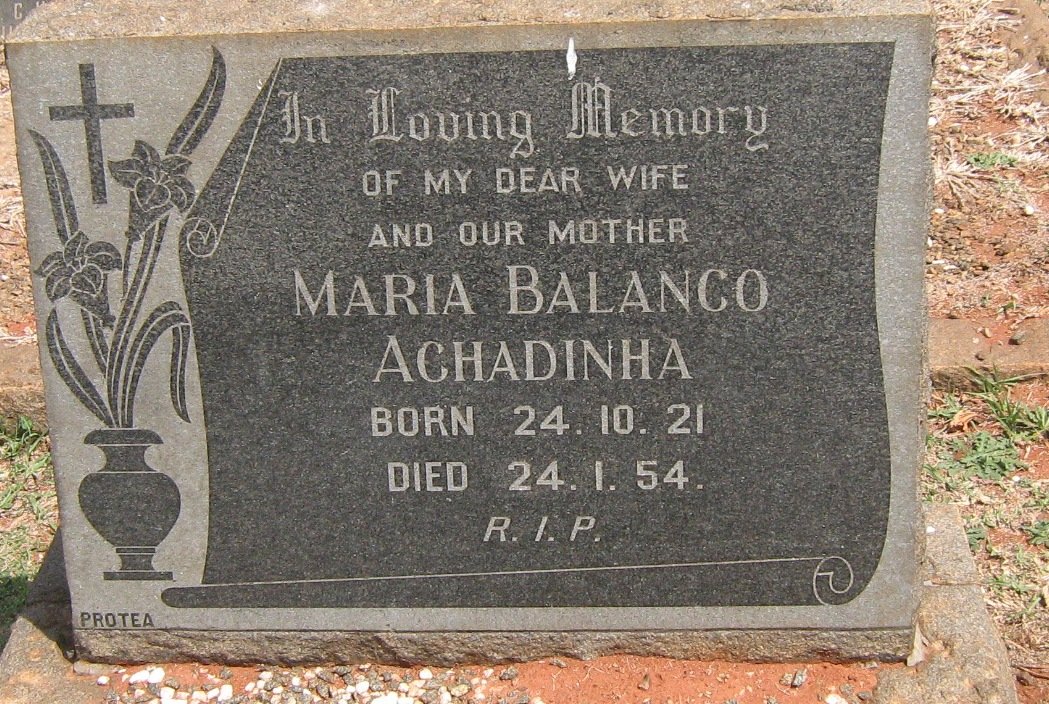 ACHADINHA Maria Balanco 1921-1954