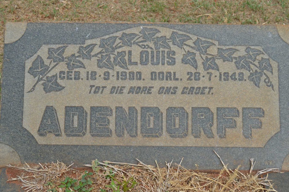 ADENDORFF Louis 1900-1949