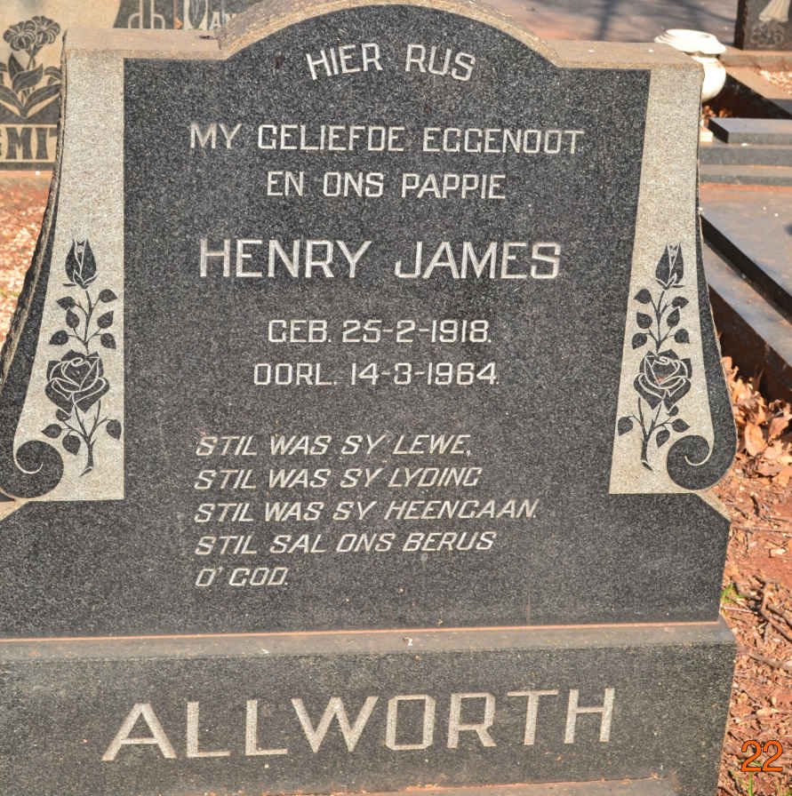 ALLWORTH Henry James 1918-1964
