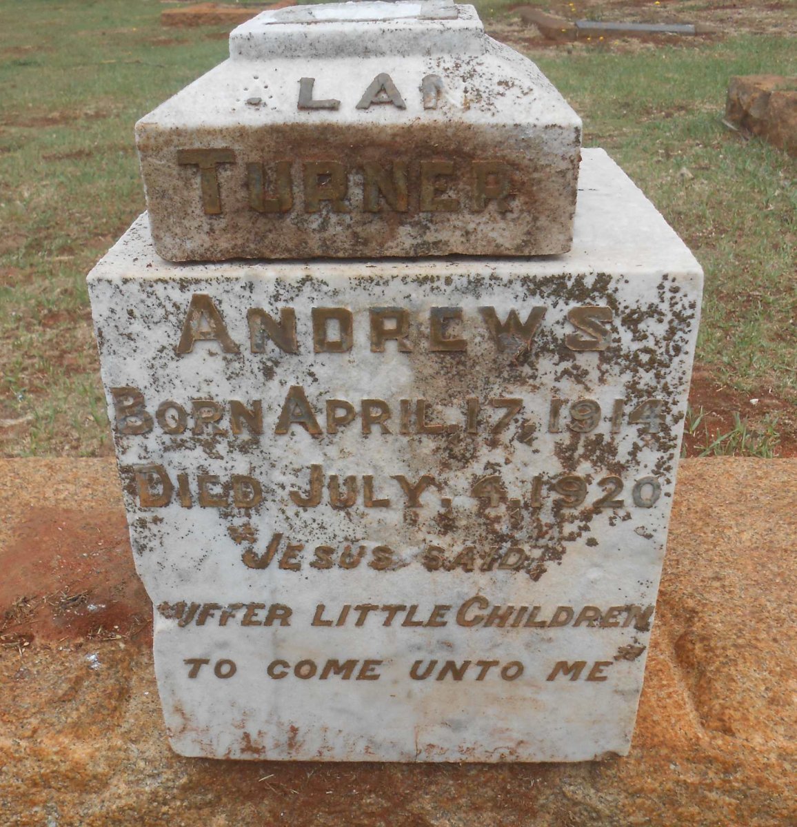 ANDREWS Alan Turner 1914-1920