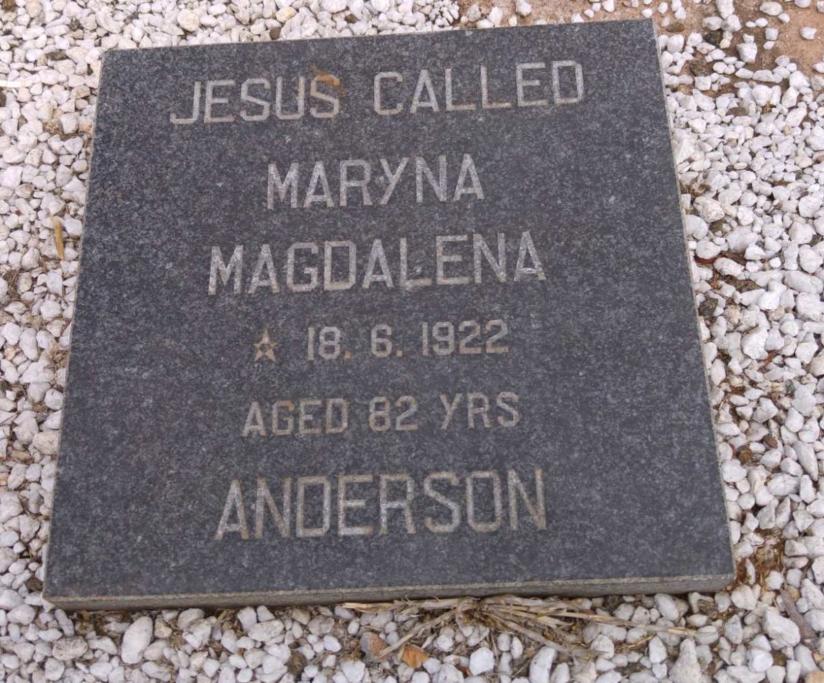ANDERSON Maryna Magdalena 1922-