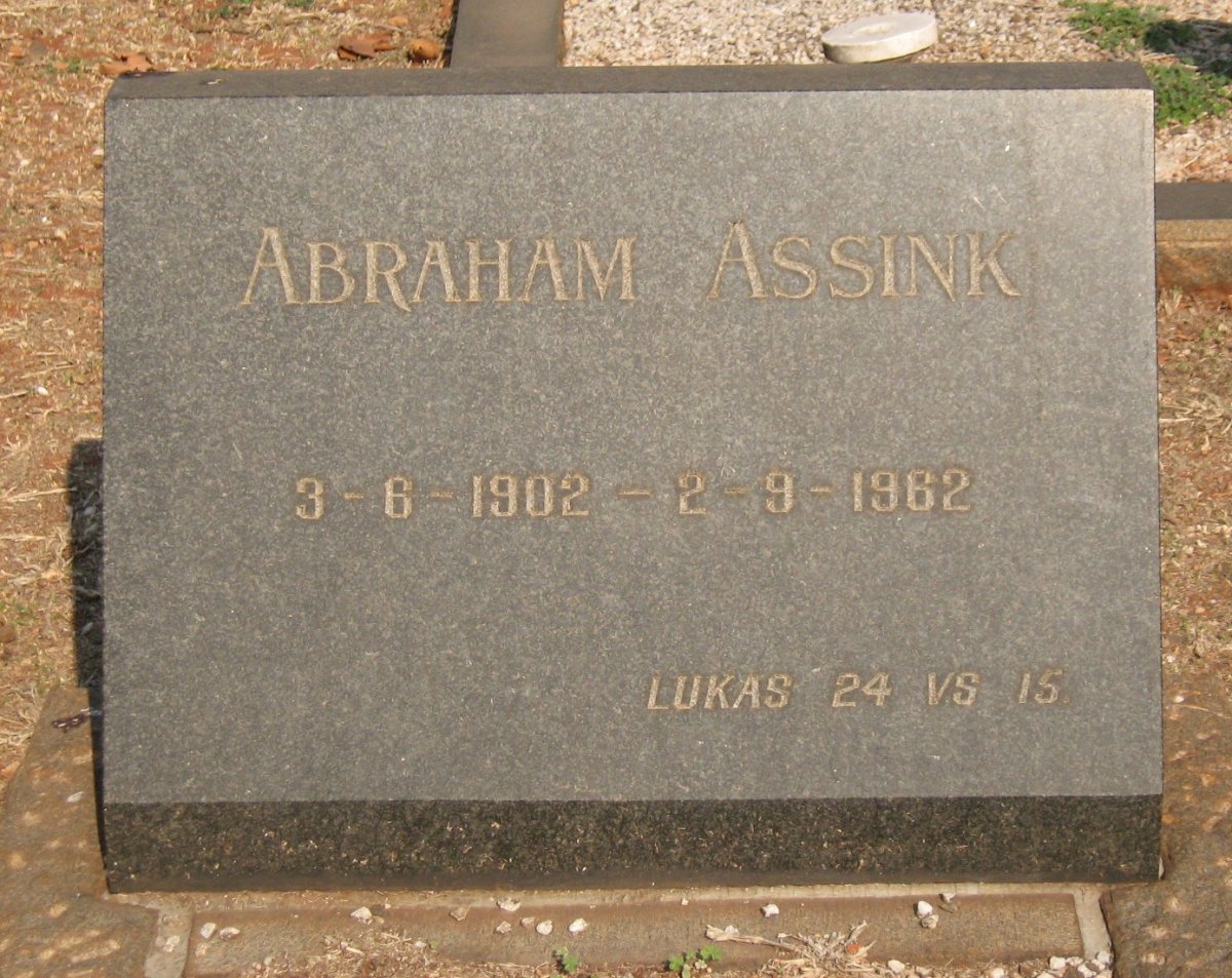 ASSINK Abraham 1902-1962