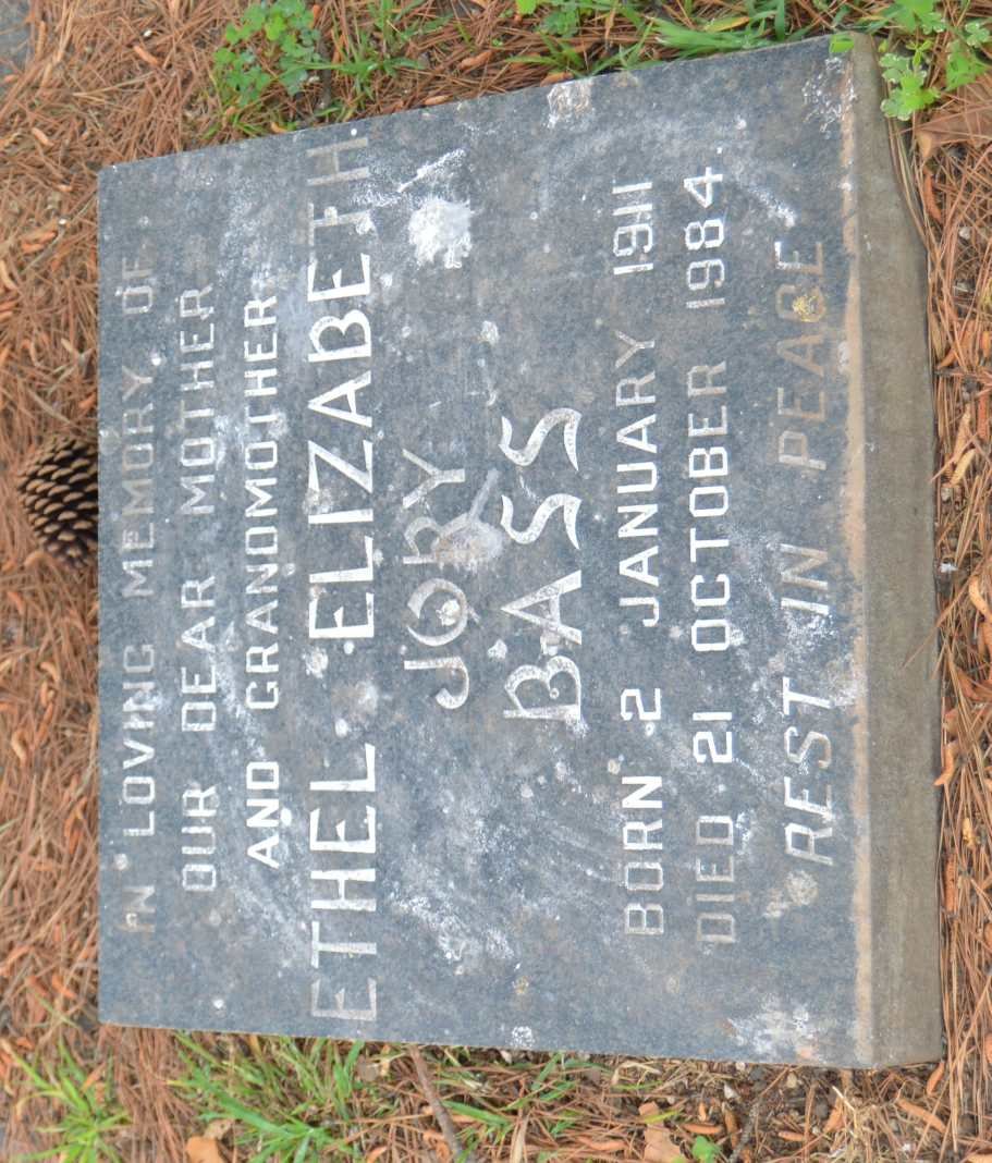 BASS Ethel Elizabeth Jory 1911-1984