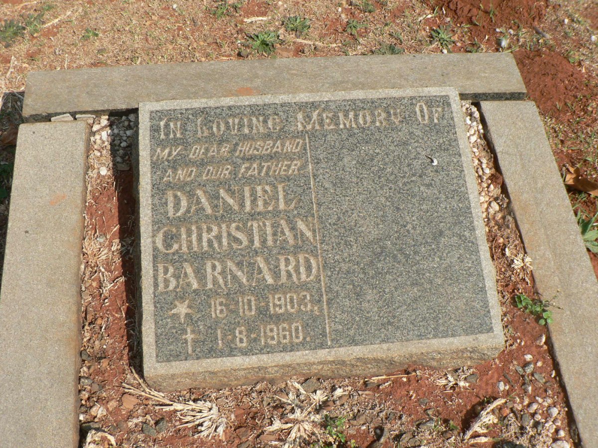 BARNARD Daniel Christian 1903-1960