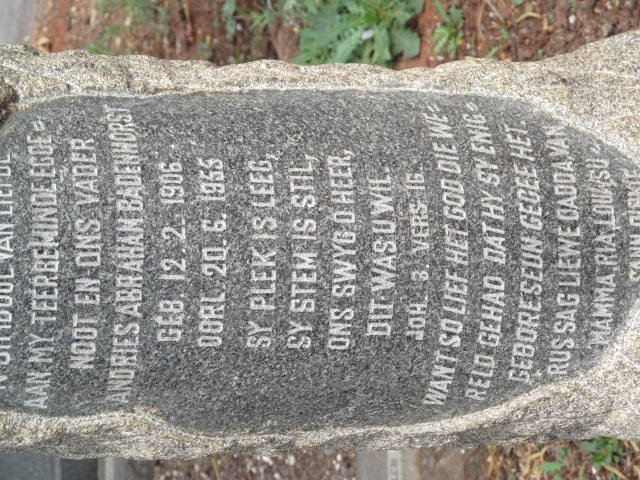 BADENHORST Andries Abraham 1906-1955
