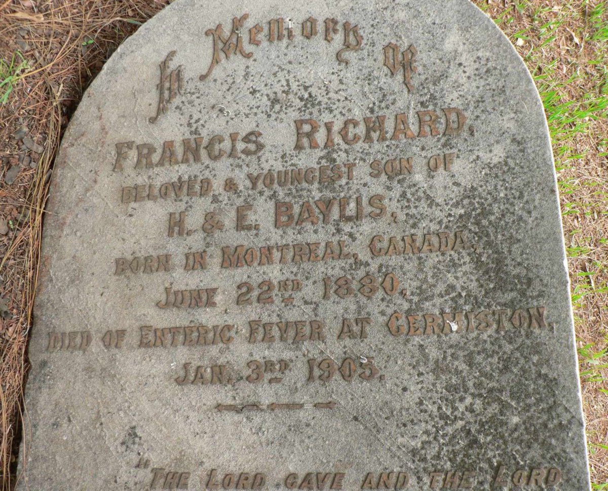 BAYLIS Francis Richard 1880-1905