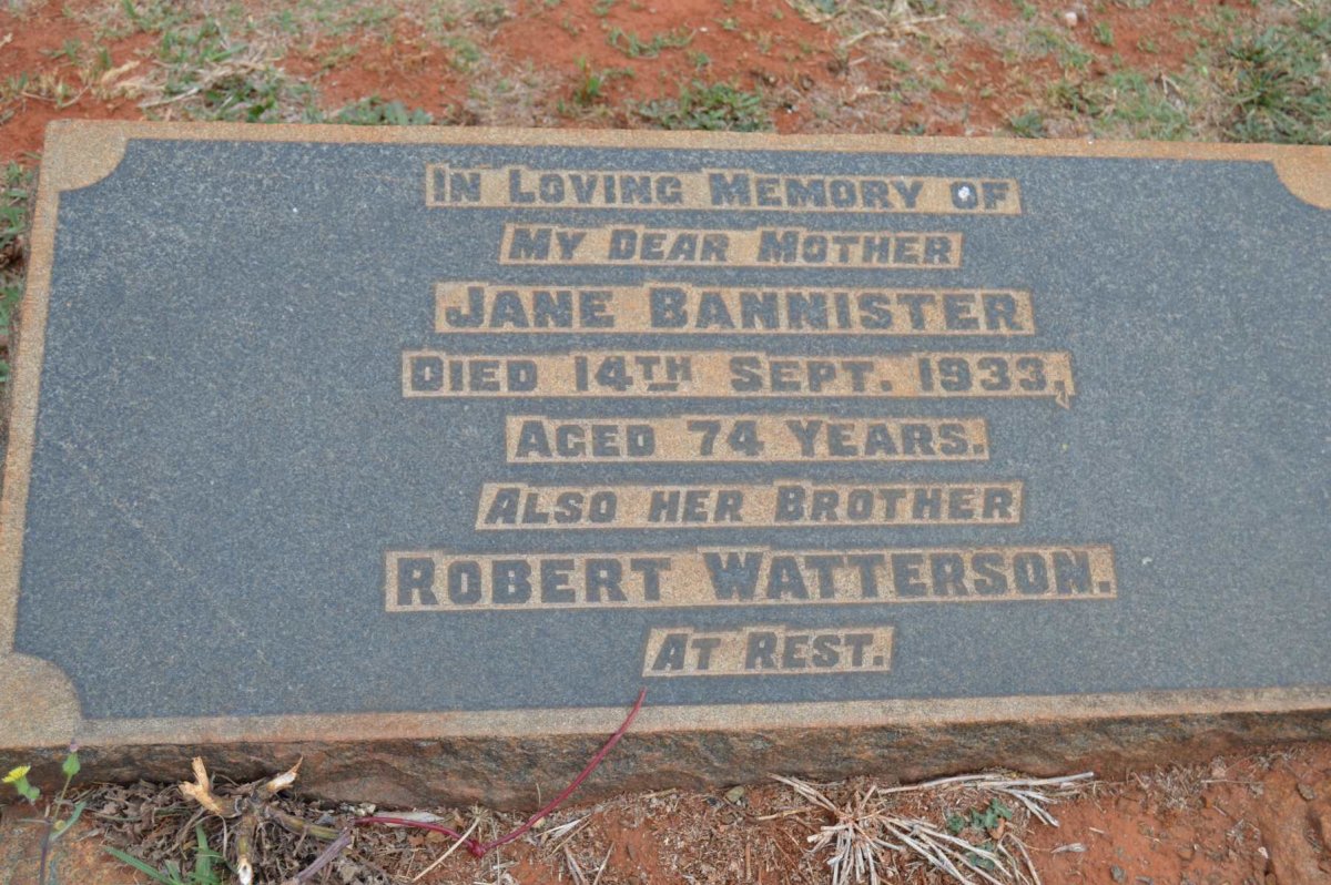 BANNISTER Jane -1933 :: WATTERSON Robert