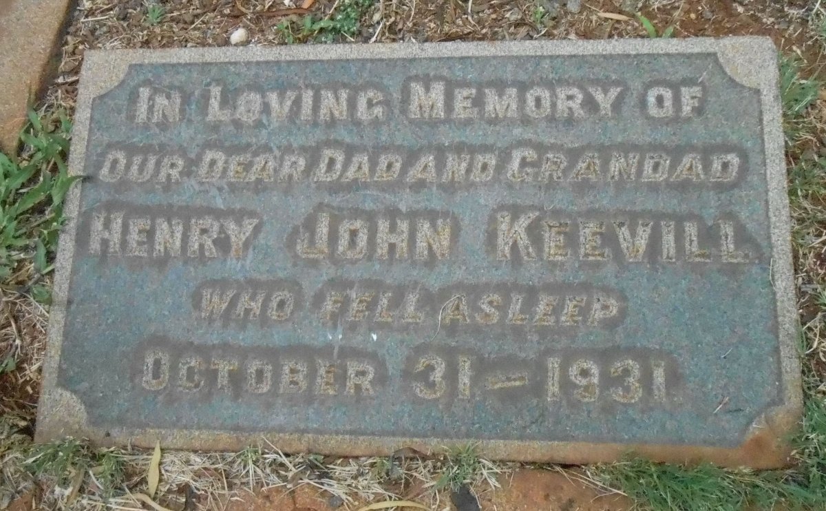 KEEVILL Henry John -1931