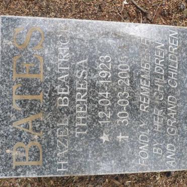 BATES Hazel Beatrice Theresa 1923-2005