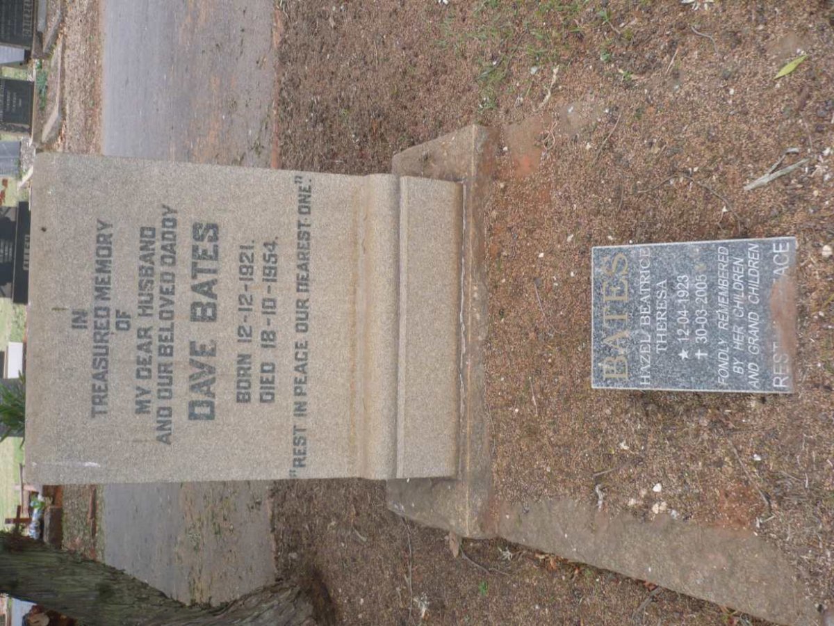 BATES Dave 1921-1954 &amp; Hazel Beatrice Theresa 1923-2005