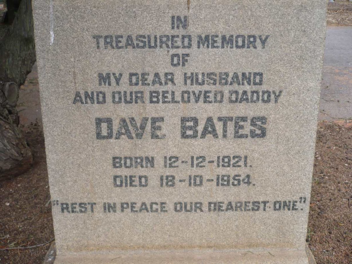 BATES Dave 1921-1954