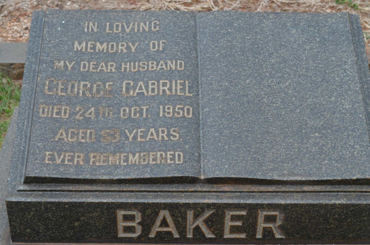 BAKER George Gabriel -1950