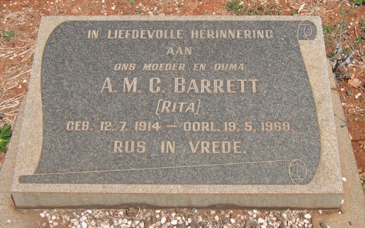 BARRETT A.M.C. 1914-1968