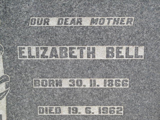 BELL Elizabeth 1866-1962