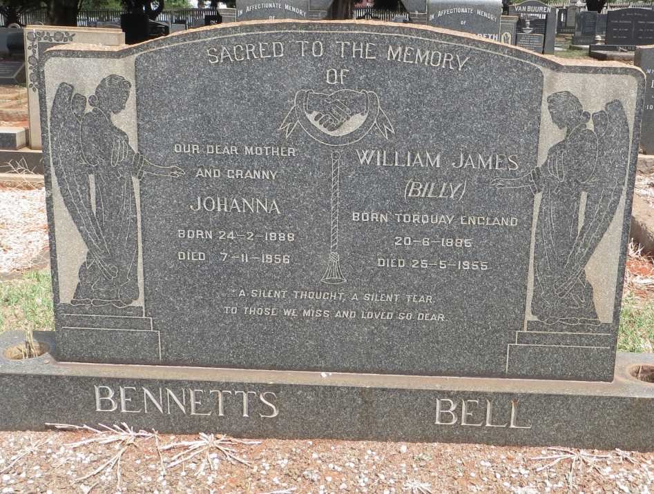 BELL William James 1885-1955 :: BENNETTS Johanna 1888-1956