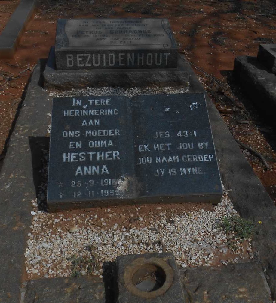 BEZUIDENHOUT Petrus Gerhardus 1921-1959 & Hester Anna 191?-1995