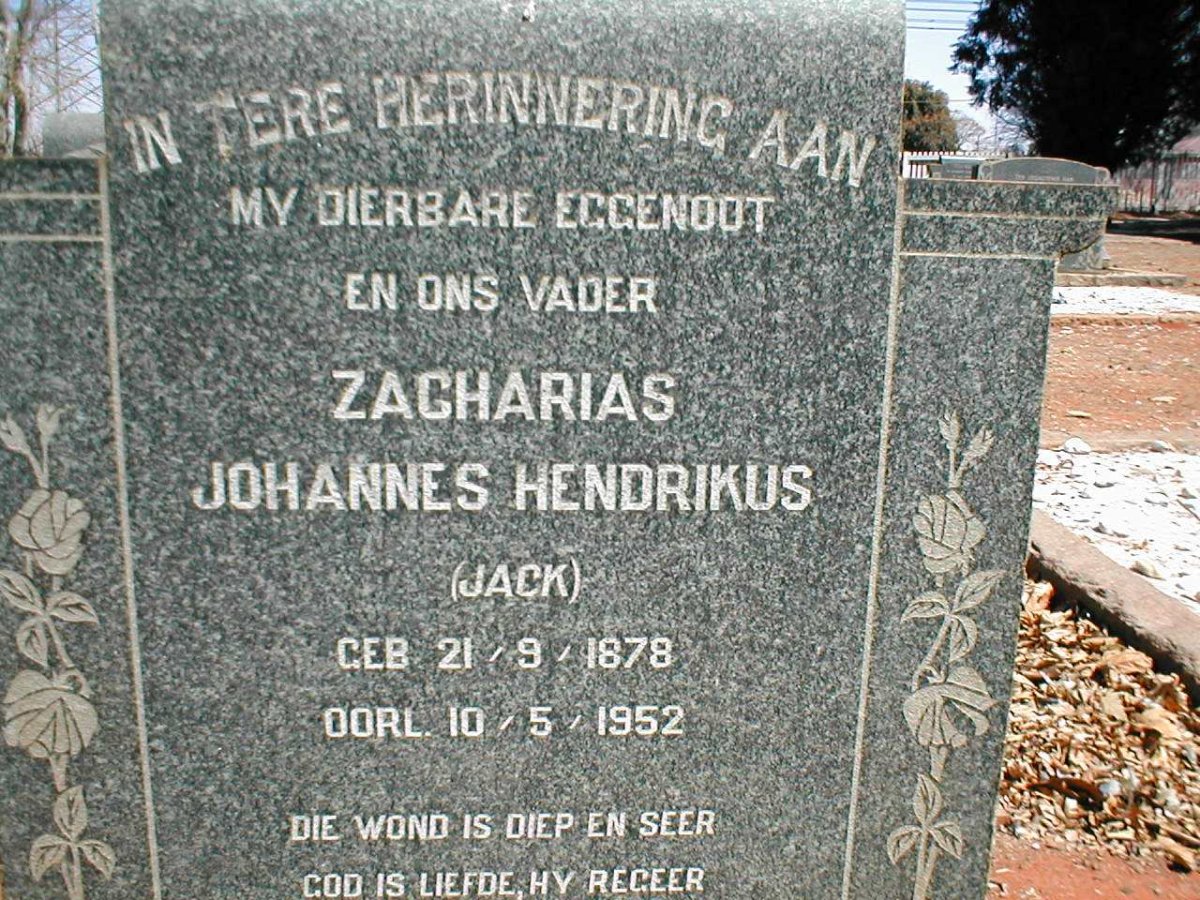 BEER Zacharias Johannes Hendrikus, de 1878-1952