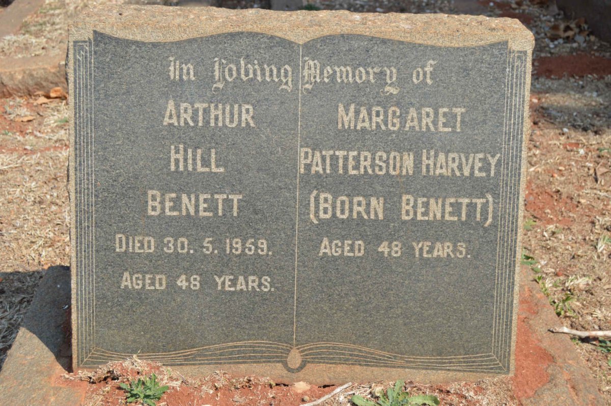 BENETT Arthur Hill -1959 :: HARVEY Margaret Patterson nee BENETT