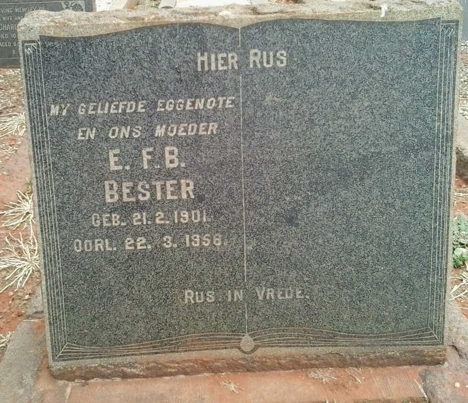BESTER E.F.B. 1901-1956