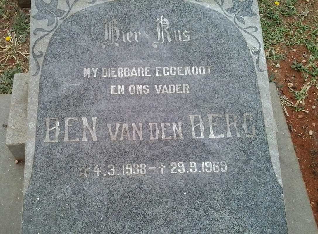 BERG Ben, van den 1938-1969