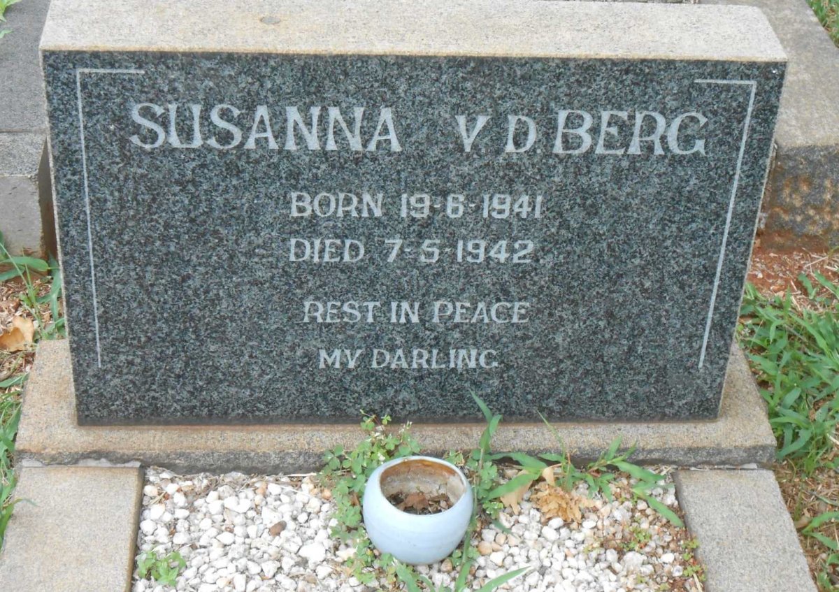 BERG Susanna, v.d. 1941-1942