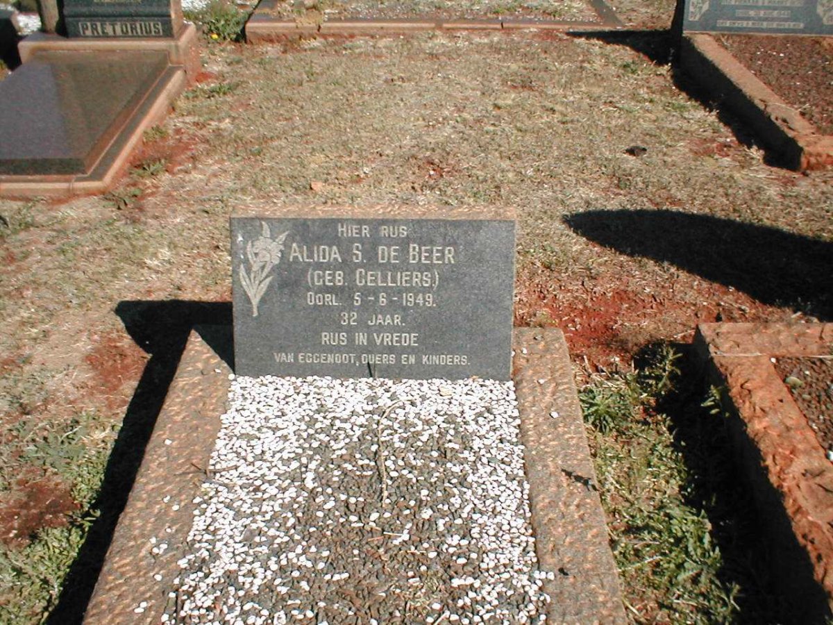 BEER Alida S., de nee CELLIERS 1917-1949