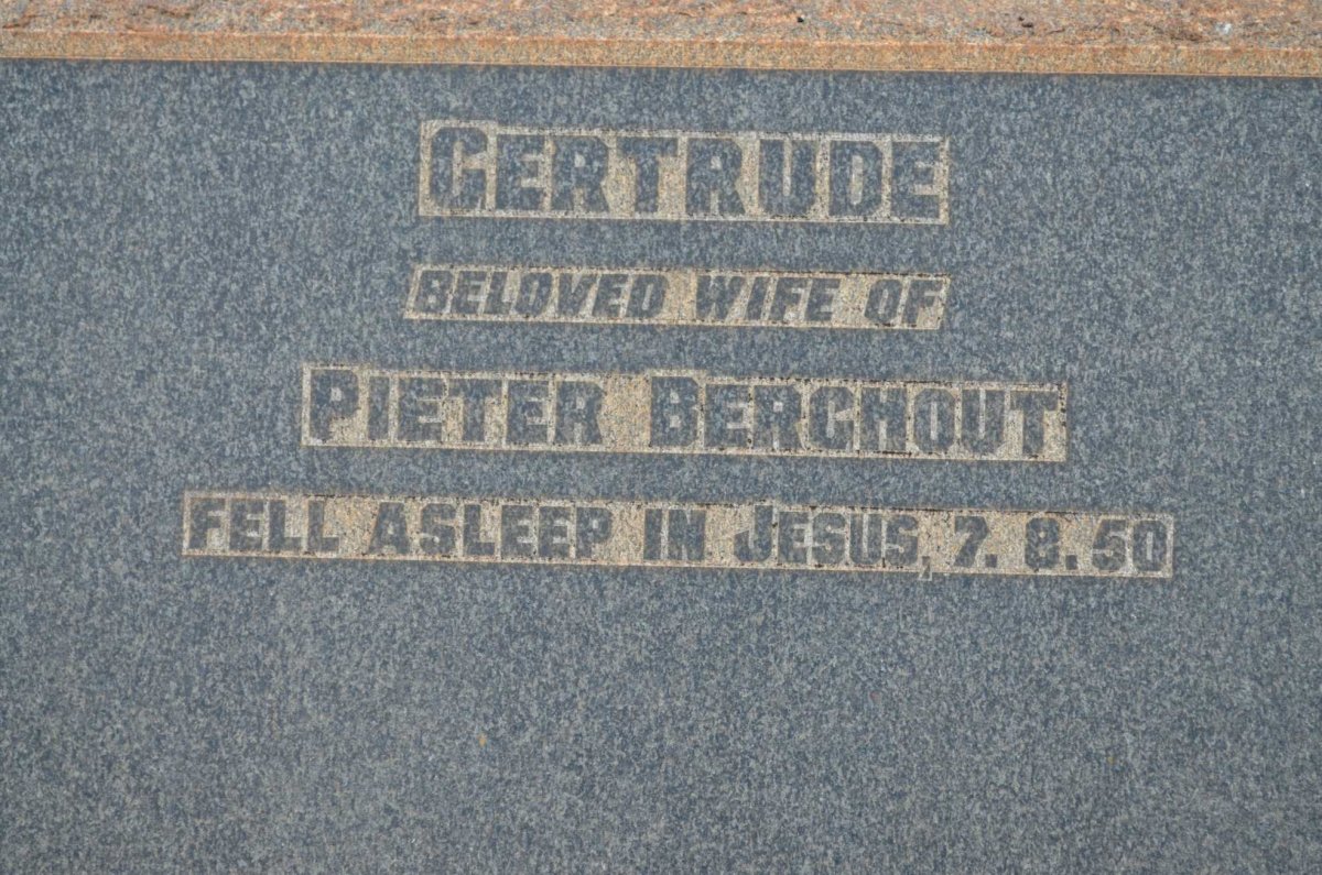 BERGHOUT Gertrude -1950