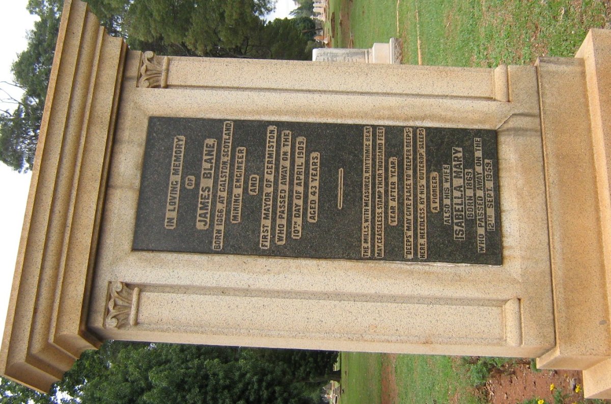BLANE James 1866-1909 &amp; Isabella Mary 1869-1959