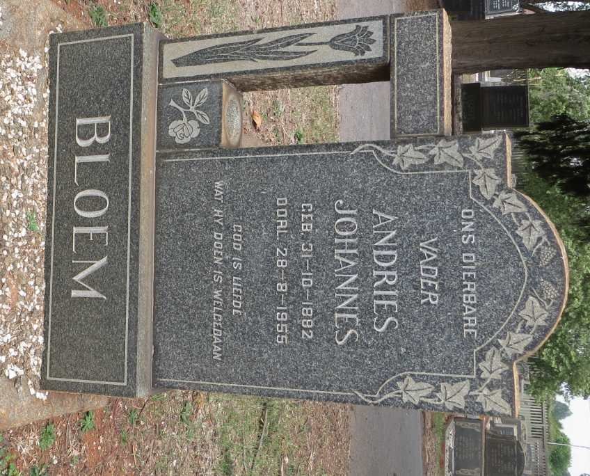 BLOEM Andries Johannes 1882-1955