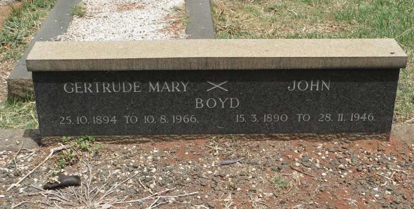 BOYD John 1890-1946 &amp; Gertrude Mary 1894-1966