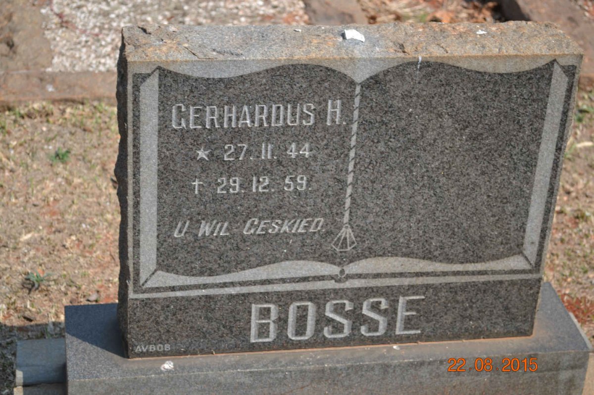 BOSSE Gerhardus H. 1944-1959