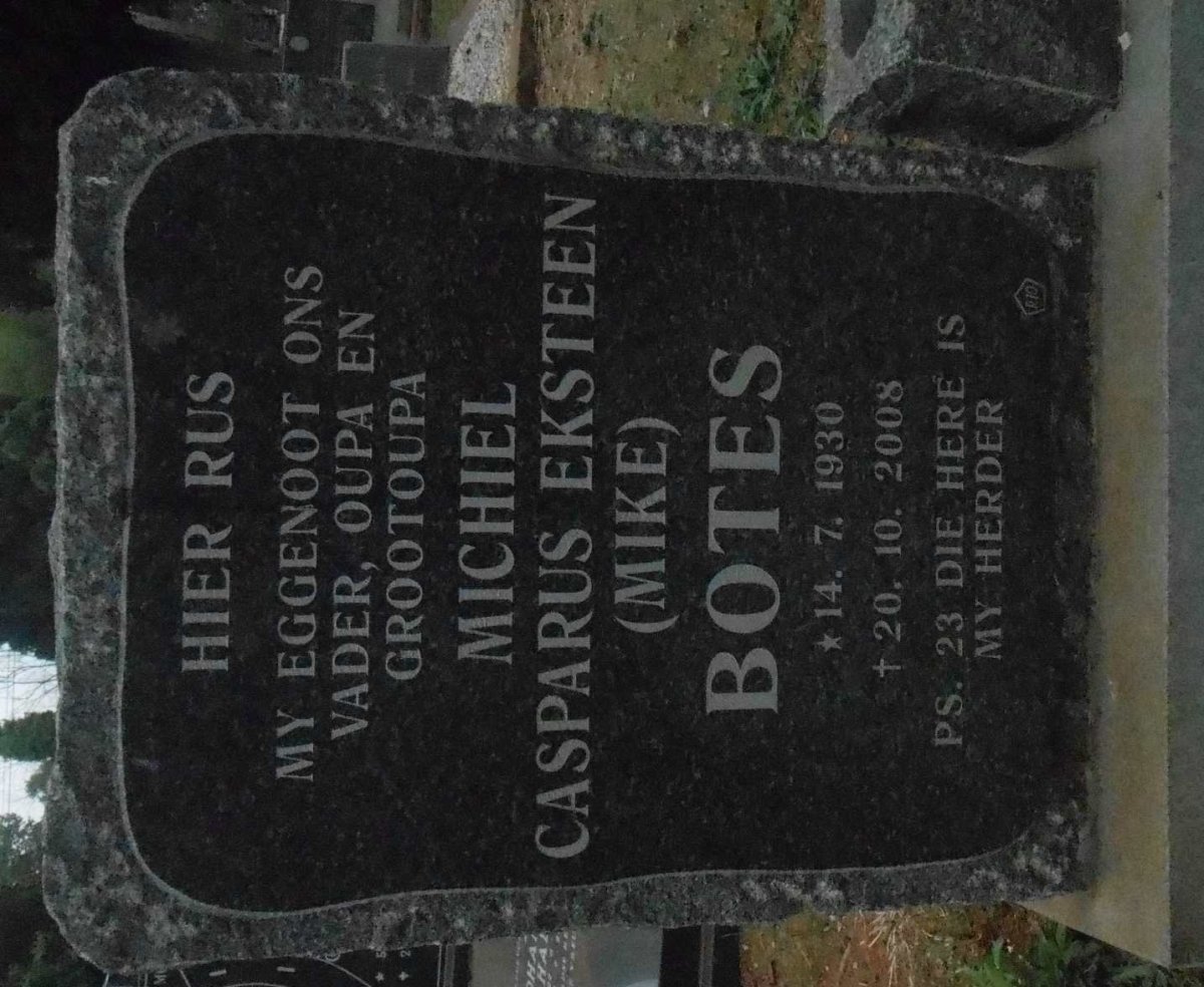 BOTES Michiel Casparus Eksteen 1930-2008
