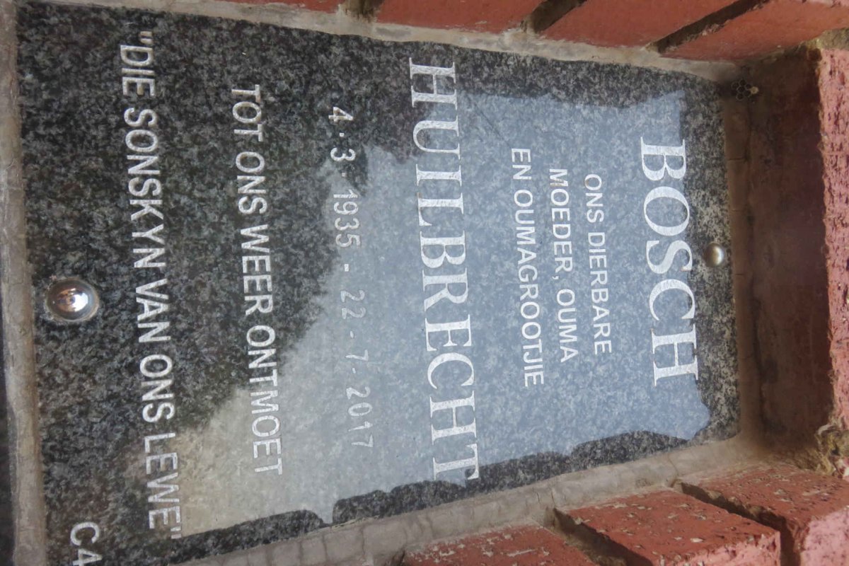 BOSCH Huilbrecht 1935-2017