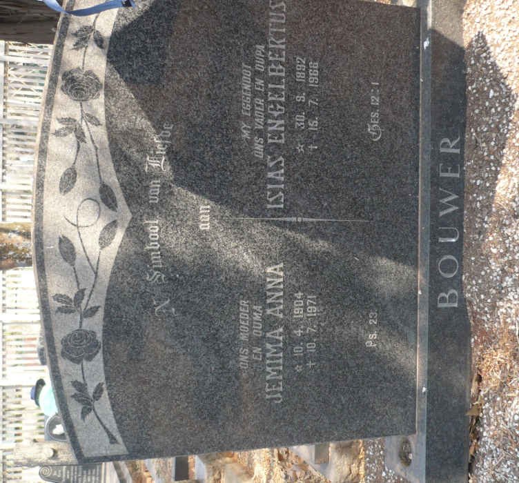 BOUWER Isaias Engelbertus 1892-1966 &amp; Jemima Anna 1904-1971