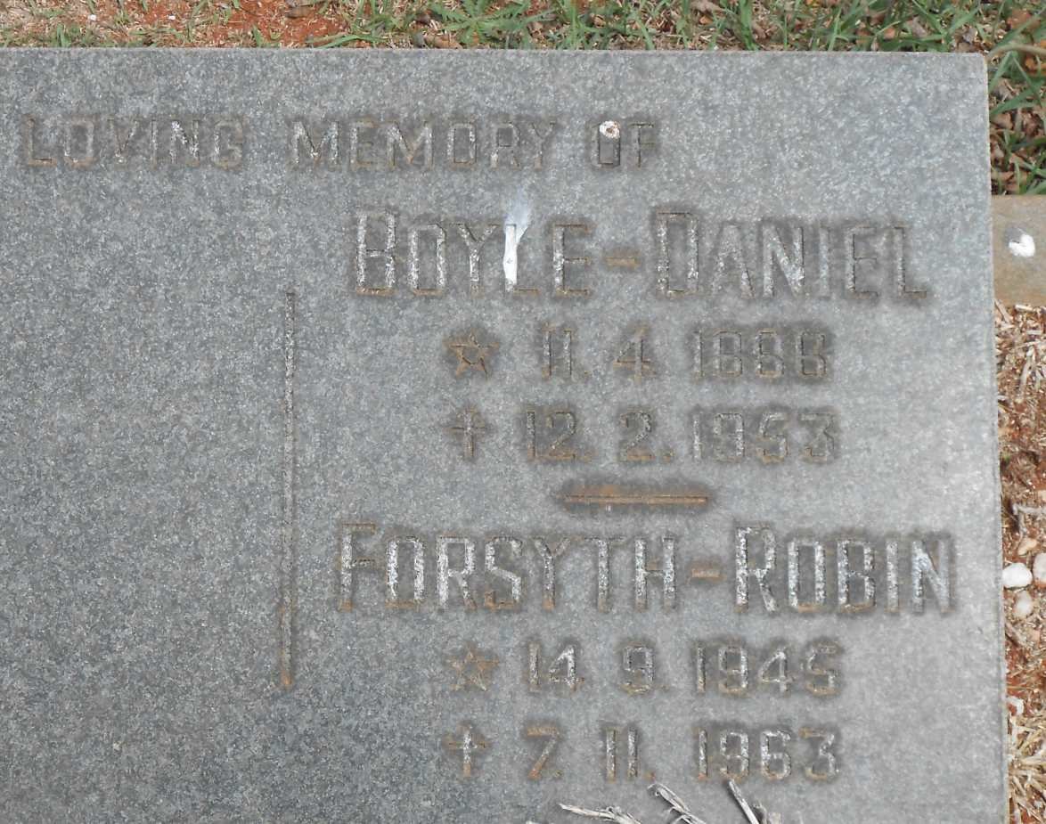 BOYLE Daniel 1888-1953 :: FORSYTH Robin 1945-1963