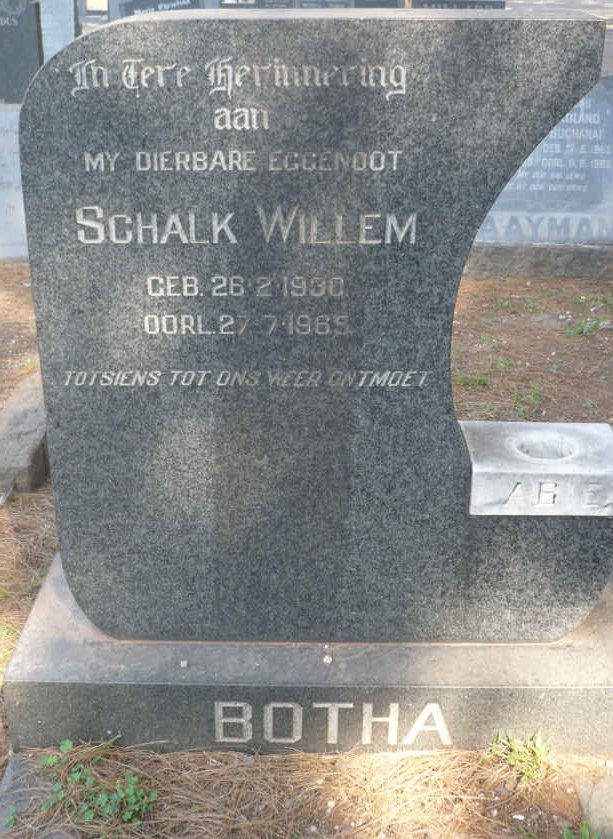 BOTHA Schalk Willem 1930-1965